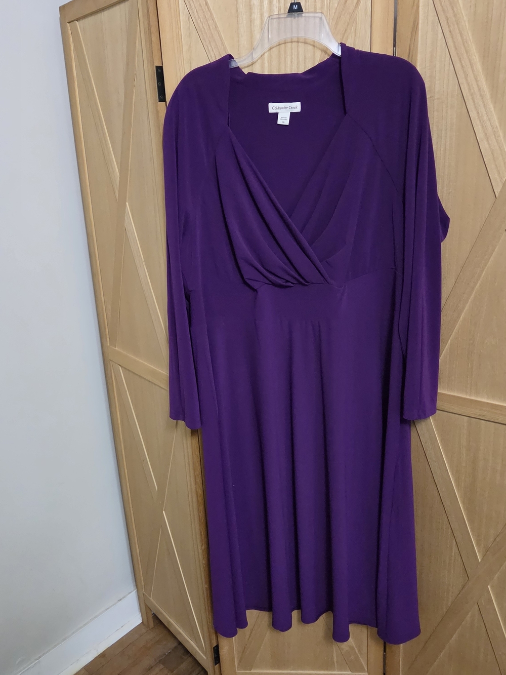 Purple Faux-Wrap Dress